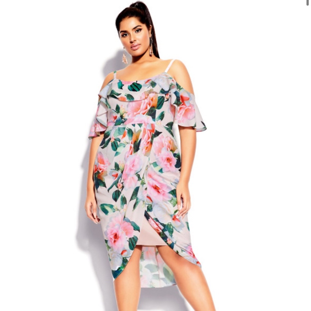Pink City Chic floral dress